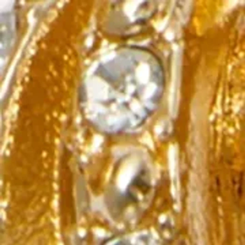 Crystal Ball and Chain Linear Earrings 