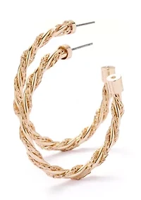 Twisted C Hoop Earrings