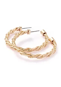 Twisted C Hoop Earrings