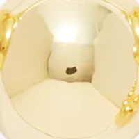 Round Ball Orbital Gold Tone Earrings