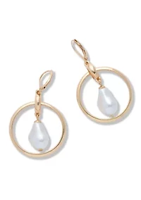 Orbital Pearl Drop Earrings 