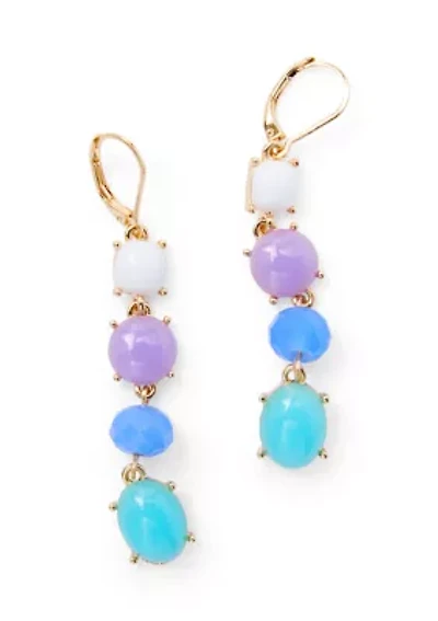 Multi Stone Linear Earrings 