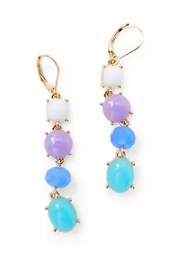 Multi Stone Linear Earrings 