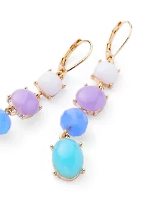 Multi Stone Linear Earrings 