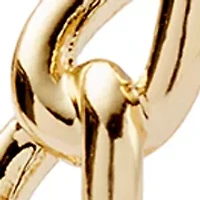Station Chain Gold Tone Hoop