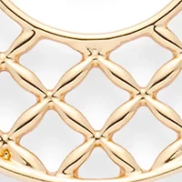 Lattice Charm Gold Tone Earrings 
