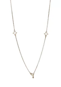 Gold Tone 36'' Open Station Strand Necklace