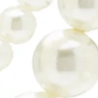 Gold Tone Multi Foil Multi Strand Pearl Necklace