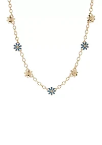 Blue Flower Collar Necklace