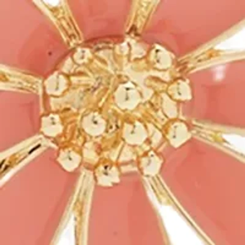 Coral Flower Frontal Gold Necklace