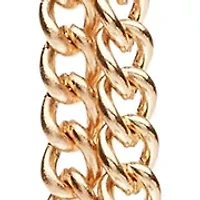Gold Tone 16" 2 Row Lock and Key Pendant Necklace
