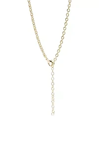 Gold Tone Puffed Hearts 16in Necklace