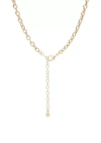 Gold Tone Flower Collar Necklace