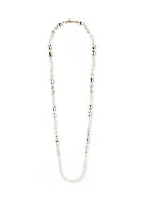 Gold Tone Pearl Strand Necklace