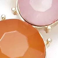 Gold Tone Multi Milky Frontal Necklace