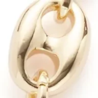 Gold Tone Half Mariner Link Collar Necklace