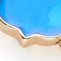 Gold Tone 16'' White Foil Collar Necklace