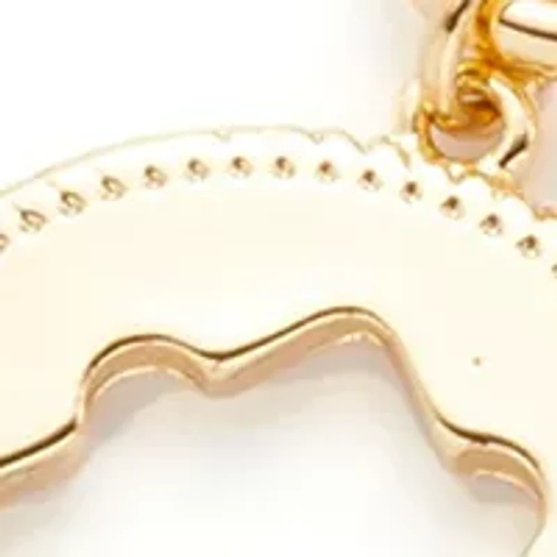 Gold Tone 16" Quatrafoil Pendant Necklace