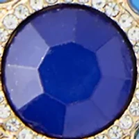 Blue Stone Cluster Frontal Necklace