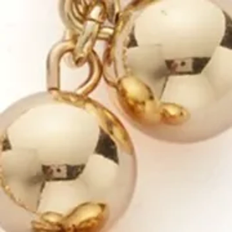 Gold Tone Shaky Bead Collar Necklace