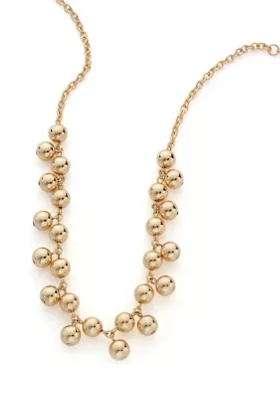 Gold Tone Shaky Bead Collar Necklace