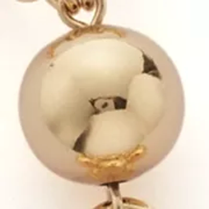 Gold Tone Beadead Circle Strand  Necklace