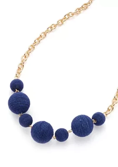 Thread Beaded Frontal Necklace