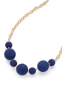 Thread Beaded Frontal Necklace