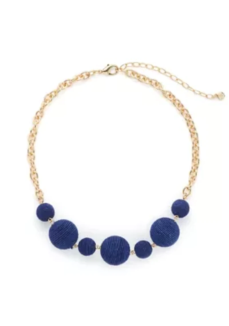 Thread Beaded Frontal Necklace