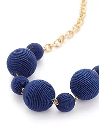 Thread Beaded Frontal Necklace