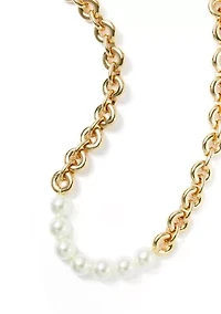 Link Pearl Collar Necklace