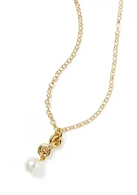 Y-Neck Pearl Pendant Necklace