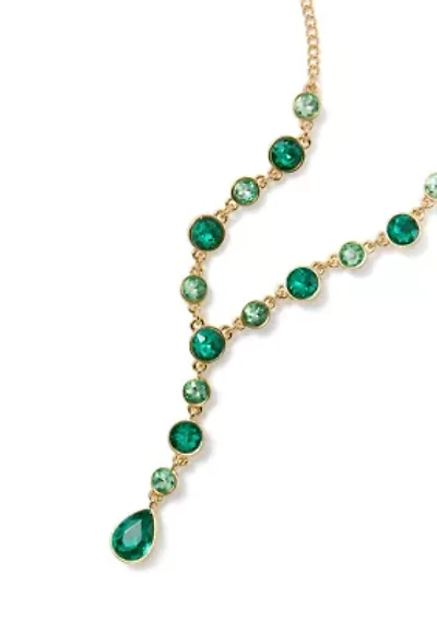 Stone Drop Y Necklace