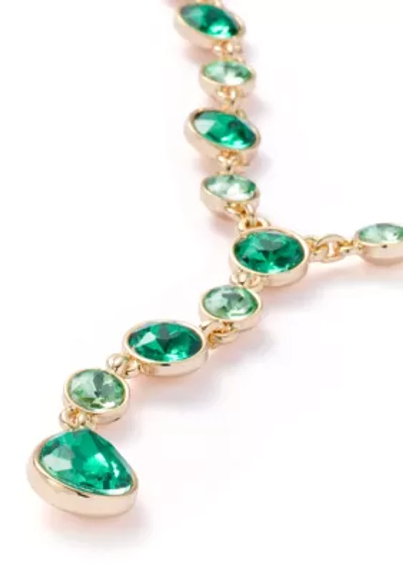 Stone Drop Y Necklace