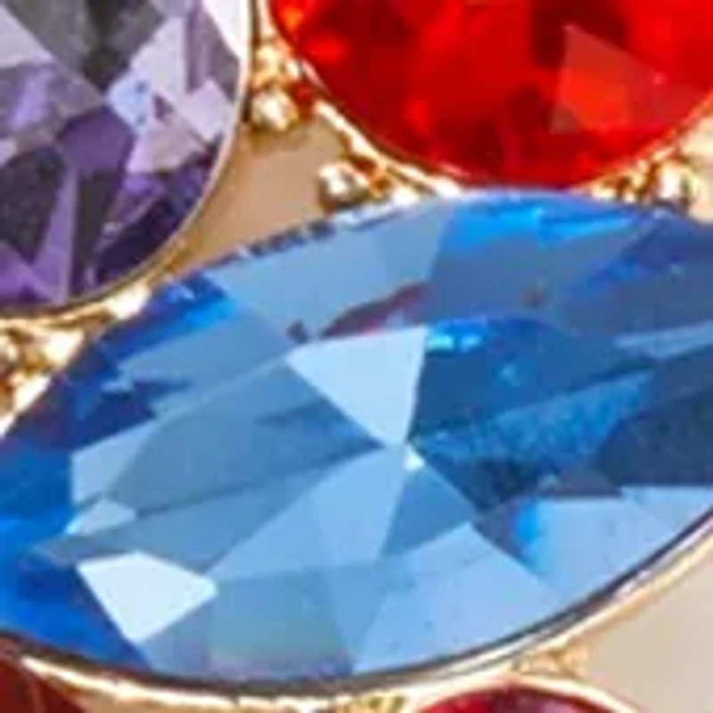 Multi Stone Cluster Frontal Necklace