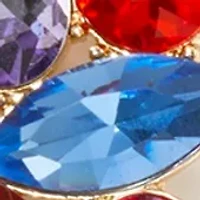 Multi Stone Cluster Frontal Necklace