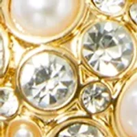 Pearl Cluster Multi-row Pendant Necklace