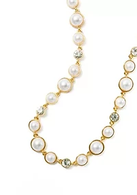 Pearl Stone Collar Necklace