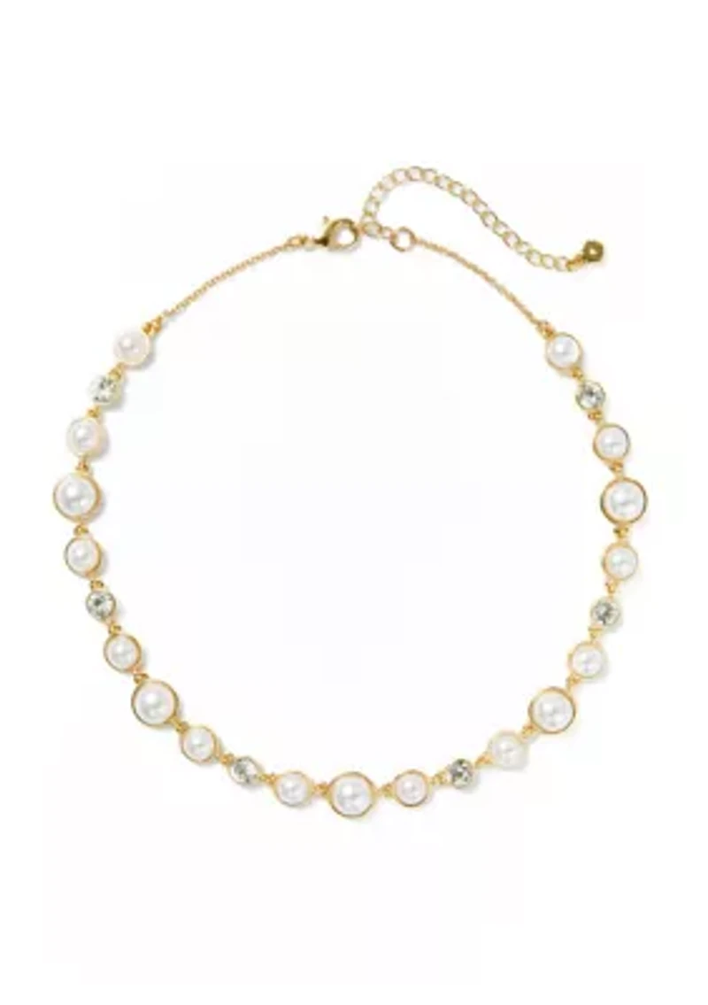 Pearl Stone Collar Necklace