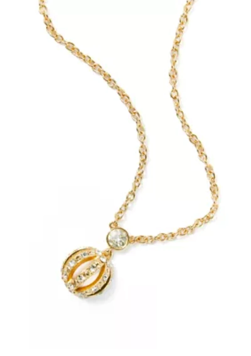 Crystal Ball Pendant Necklace