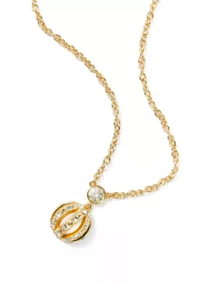 Crystal Ball Pendant Necklace