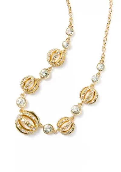 Crystal Ball Frontal Necklace