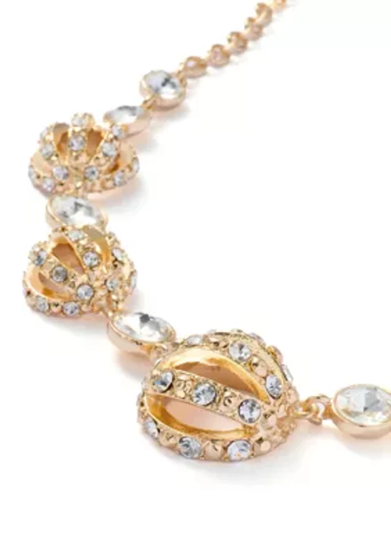 Crystal Ball Frontal Necklace