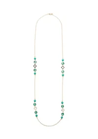 Crystal Long Station Necklace