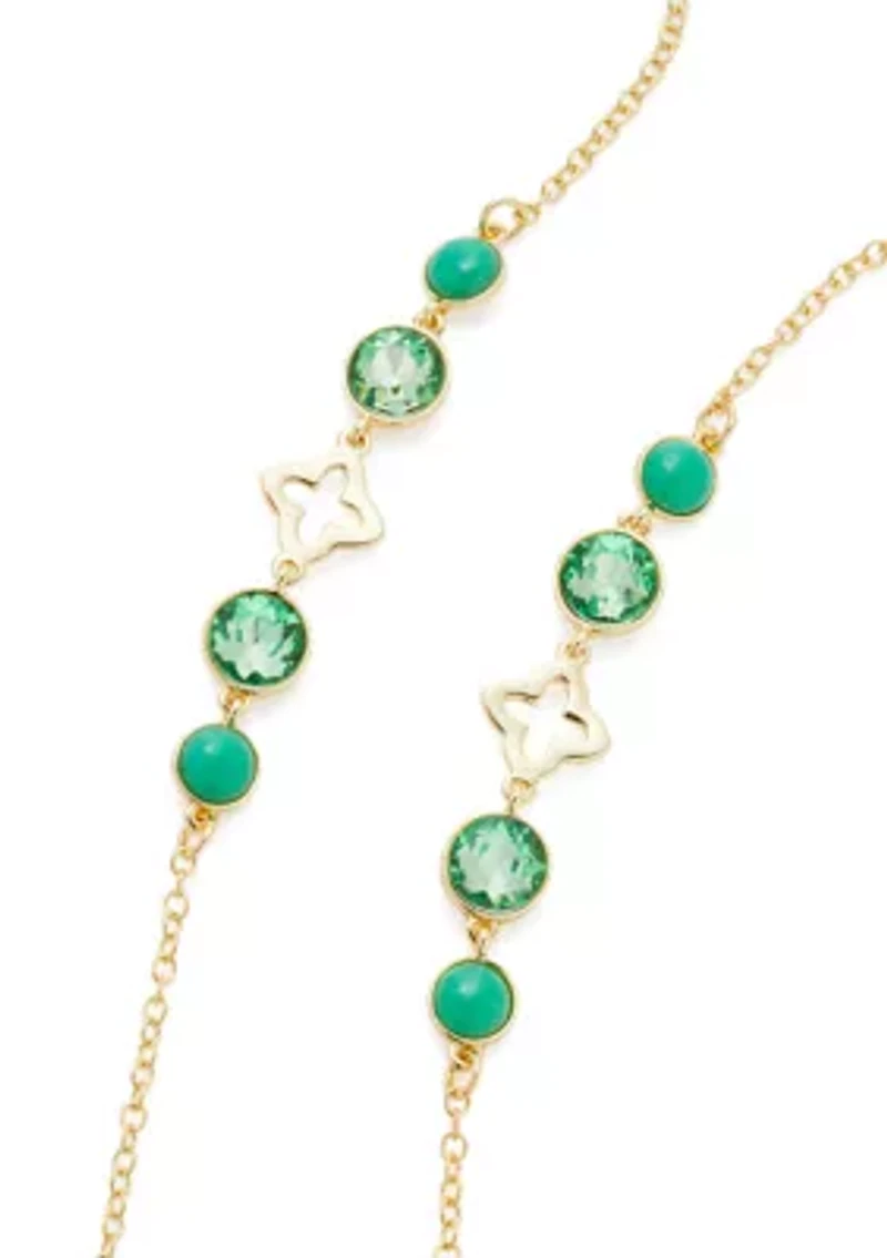 Crystal Long Station Necklace