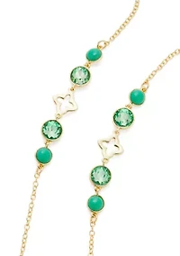 Crystal Long Station Necklace