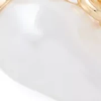 Pearl Station Multirow Gold Tone Collar Necklace