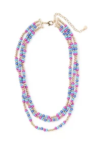 Multi Row Beaded Necklace 