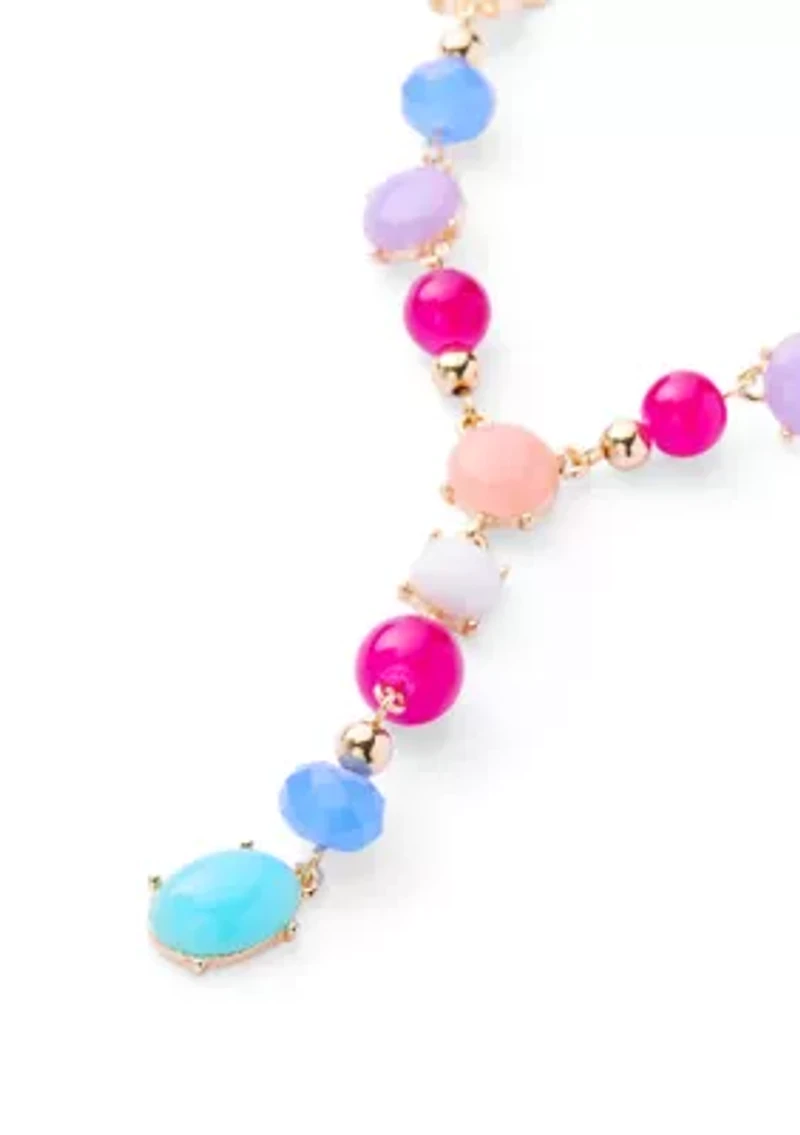 Multi Stone Y-Necklace