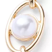 Crystal Pearl Link Station Necklace